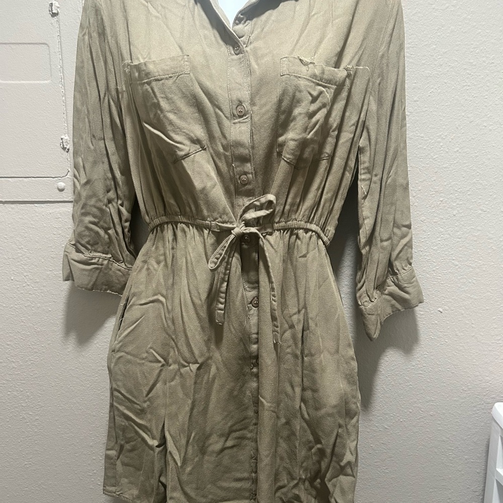 J. Jill Olive Green Midi Dress